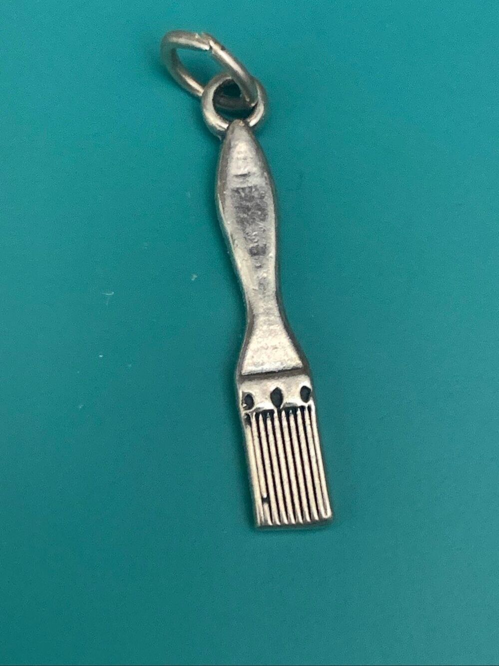 .925 Paintbrush Sterling Silver Jewelry Charm #art